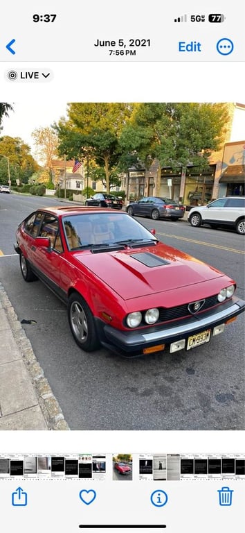 1984 Alfa Romeo GTV6 For Sale in East Hanover, NJ | USA